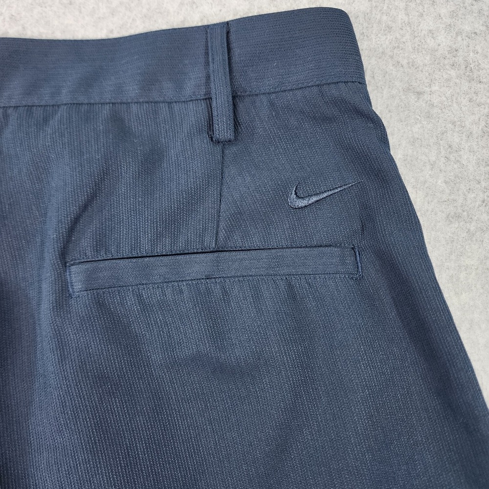 Nike Golf Shorts Men 37x9 Navy Blue Dri-Fit Bermuda Pleated Ribbed 186264 Tag 38 - Picture 10 of 15